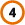 The number 4 in a white circle with orange outline