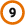 The number 9 in a white circle with orange outline