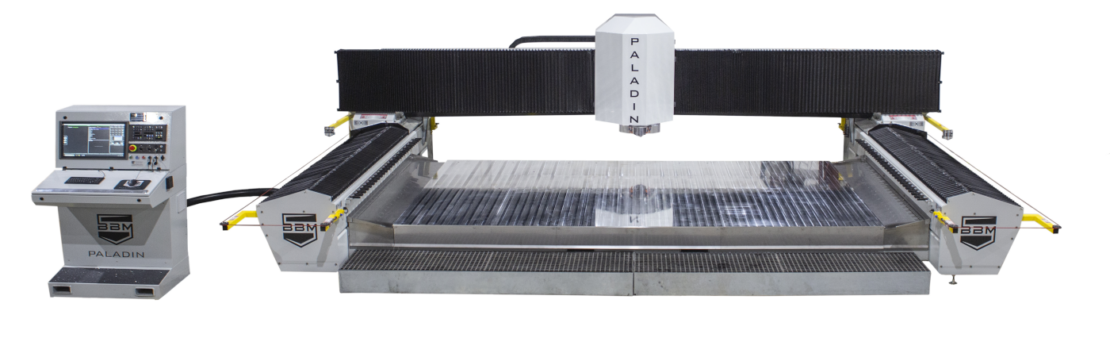 Product image for BACA's Paladin. It shows the full 3-axis CNC router with its aluminum table and control unit