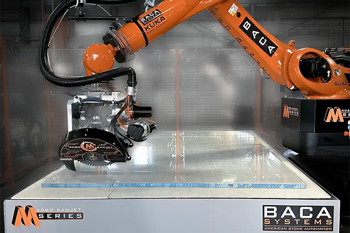 Robo SawJet M Series miter for stone fabrication 
